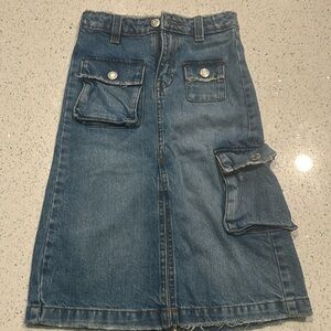 Zara cargo distressed maxi skirt